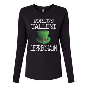 World's Tallest Leprechaun Funny St Patrick's Day Gift Womens Cotton Relaxed Long Sleeve T-Shirt