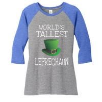 World's Tallest Leprechaun Funny St Patrick's Day Gift Women's Tri-Blend 3/4-Sleeve Raglan Shirt