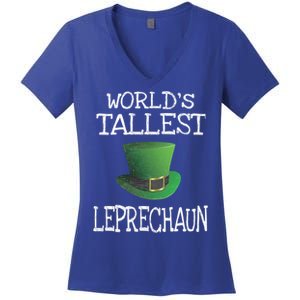 World's Tallest Leprechaun Funny St Patrick's Day Gift Women's V-Neck T-Shirt