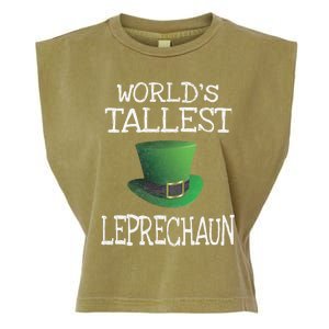 World's Tallest Leprechaun Funny St Patrick's Day Gift Garment-Dyed Women's Muscle Tee