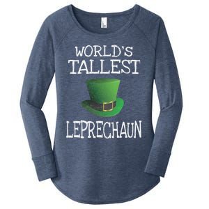 World's Tallest Leprechaun Funny St Patrick's Day Gift Women's Perfect Tri Tunic Long Sleeve Shirt