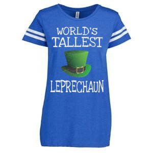 World's Tallest Leprechaun Funny St Patrick's Day Gift Enza Ladies Jersey Football T-Shirt