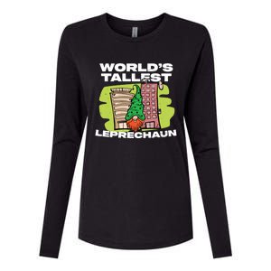 World's Tallest Leprechaun Funny St Patrick's Day Gift Womens Cotton Relaxed Long Sleeve T-Shirt