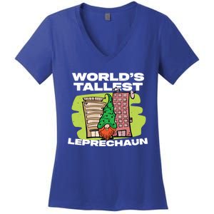 World's Tallest Leprechaun Funny St Patrick's Day Gift Women's V-Neck T-Shirt