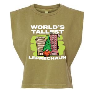 World's Tallest Leprechaun Funny St Patrick's Day Gift Garment-Dyed Women's Muscle Tee