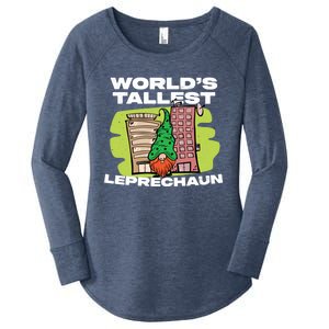 World's Tallest Leprechaun Funny St Patrick's Day Gift Women's Perfect Tri Tunic Long Sleeve Shirt