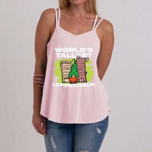 World's Tallest Leprechaun Funny St Patrick's Day Gift Women's Strappy Tank