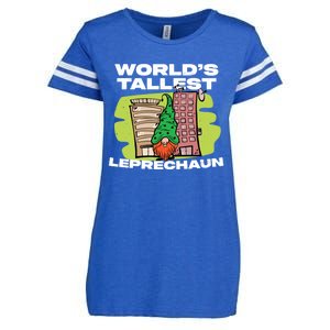 World's Tallest Leprechaun Funny St Patrick's Day Gift Enza Ladies Jersey Football T-Shirt