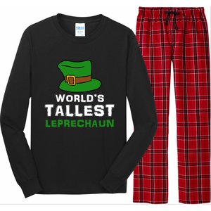 World's Tallest Leprechaun Green Top Hat St Patricks Humor Meaningful Gift Long Sleeve Pajama Set