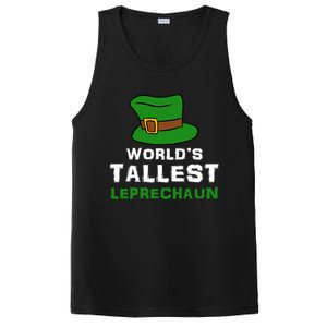 World's Tallest Leprechaun Green Top Hat St Patricks Humor Meaningful Gift PosiCharge Competitor Tank