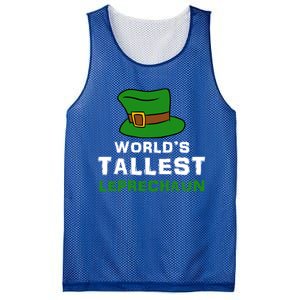 World's Tallest Leprechaun Green Top Hat St Patricks Humor Meaningful Gift Mesh Reversible Basketball Jersey Tank