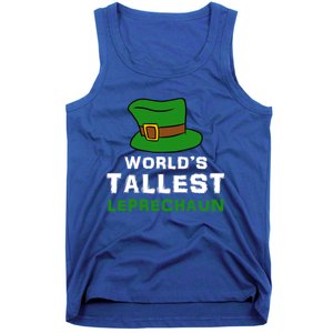 World's Tallest Leprechaun Green Top Hat St Patricks Humor Meaningful Gift Tank Top