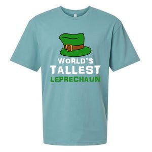 World's Tallest Leprechaun Green Top Hat St Patricks Humor Meaningful Gift Sueded Cloud Jersey T-Shirt