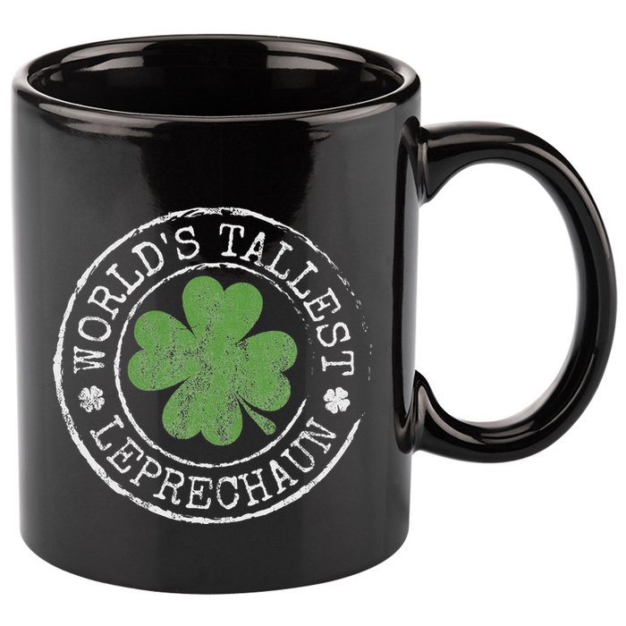 WorldS Tallest Leprechaun Funny Clovers St PatrickS Day 11oz C Handle Ceramic Mug