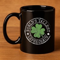 WorldS Tallest Leprechaun Funny Clovers St PatrickS Day 11oz C Handle Ceramic Mug