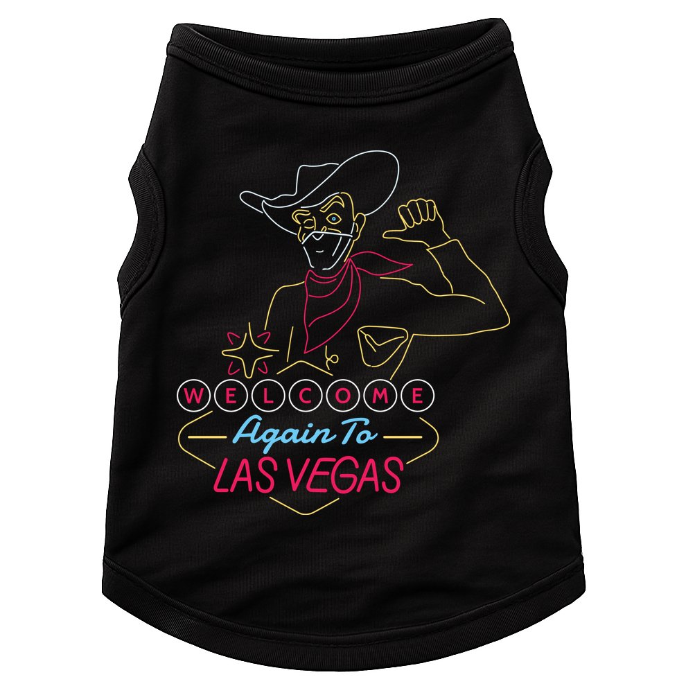 Welcome To Las Vegas Again Neon Sign Doggie Tank