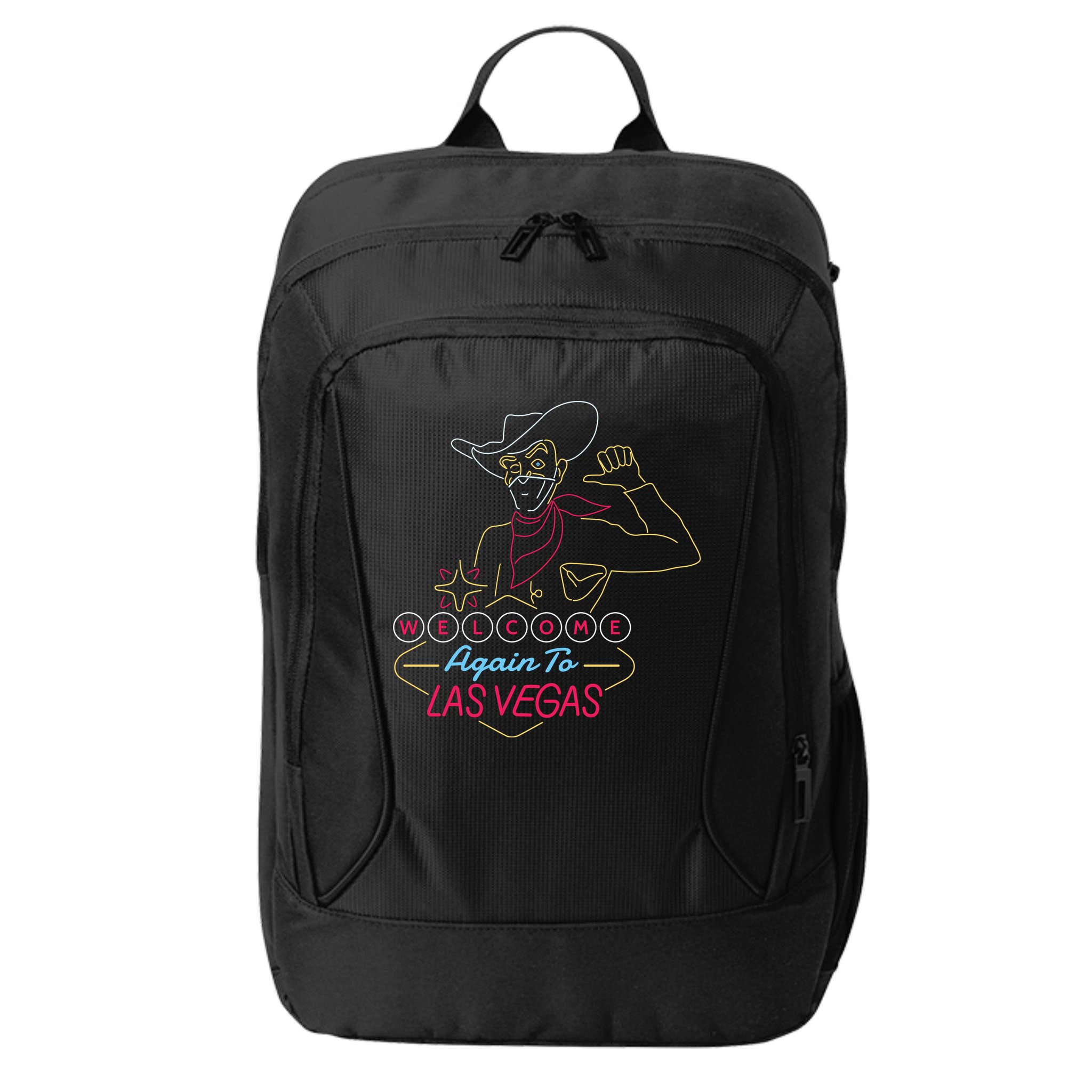 Welcome To Las Vegas Again Neon Sign City Backpack