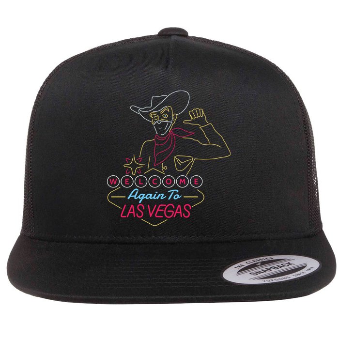 Welcome To Las Vegas Again Neon Sign Flatbill Hat
