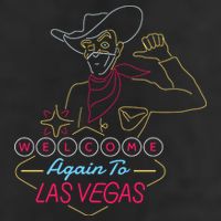 Welcome To Las Vegas Again Neon Sign Golf Towel