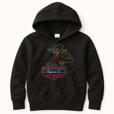 Welcome To Las Vegas Again Neon Sign Kids Hoodie