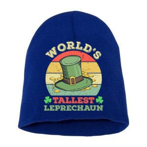 World's Tallest Leprechaun Irish Funny St Patricks Day Great Gift Short Acrylic Beanie