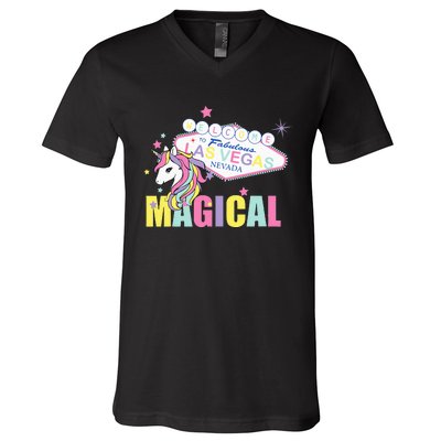 Welcome to Las Vegas Magical Unicorn Tee V-Neck T-Shirt