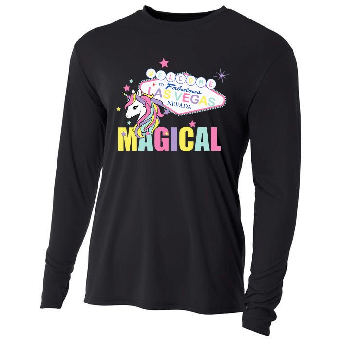 Welcome to Las Vegas Magical Unicorn Tee Cooling Performance Long Sleeve Crew