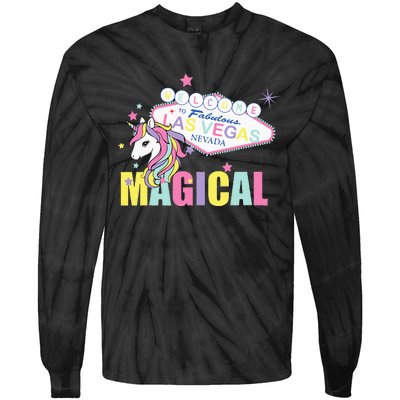 Welcome to Las Vegas Magical Unicorn Tee Tie-Dye Long Sleeve Shirt