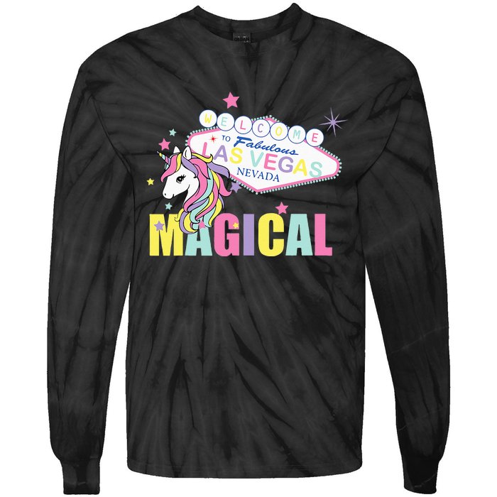 Welcome to Las Vegas Magical Unicorn Tee Tie-Dye Long Sleeve Shirt