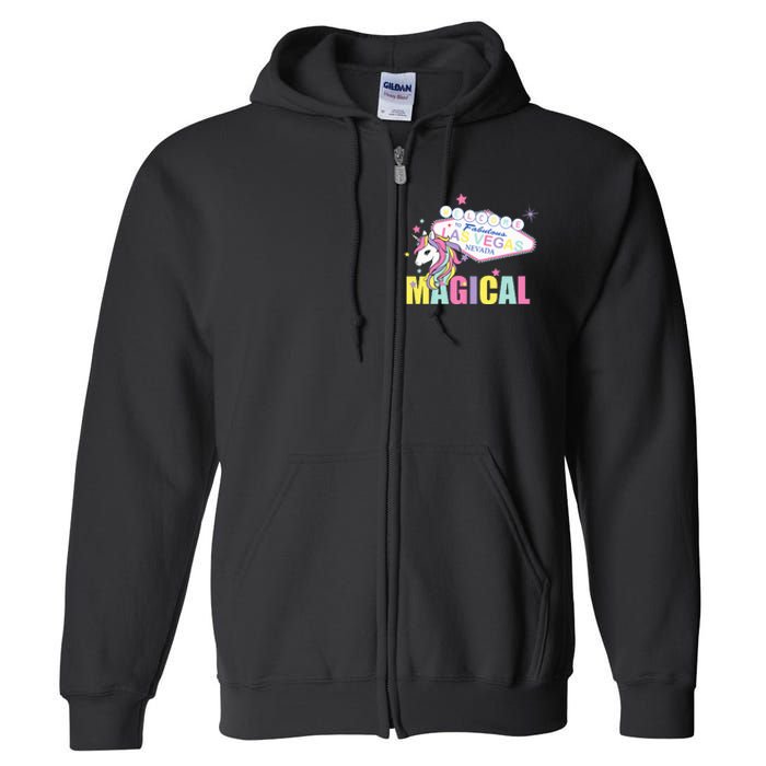 Welcome to Las Vegas Magical Unicorn Tee Full Zip Hoodie