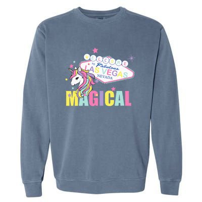 Welcome to Las Vegas Magical Unicorn Tee Garment-Dyed Sweatshirt