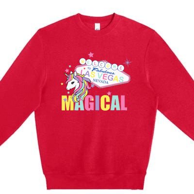 Welcome to Las Vegas Magical Unicorn Tee Premium Crewneck Sweatshirt