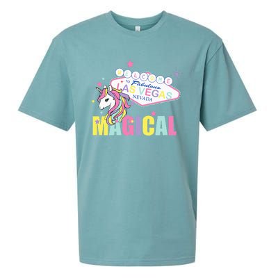 Welcome to Las Vegas Magical Unicorn Tee Sueded Cloud Jersey T-Shirt