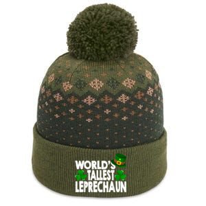 World's Tallest Leprechaun Funny Green St Patricks Day Gifts The Baniff Cuffed Pom Beanie