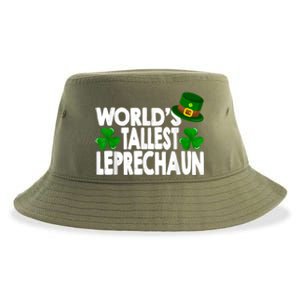 World's Tallest Leprechaun Funny Green St Patricks Day Gifts Sustainable Bucket Hat