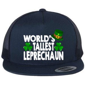 World's Tallest Leprechaun Funny Green St Patricks Day Gifts Flat Bill Trucker Hat