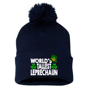 World's Tallest Leprechaun Funny Green St Patricks Day Gifts Pom Pom 12in Knit Beanie