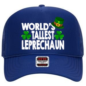 World's Tallest Leprechaun Funny Green St Patricks Day Gifts High Crown Mesh Back Trucker Hat