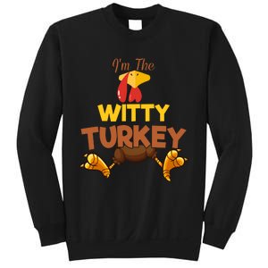 Witty Turkey Matching Family Group Thanksgiving Gifts  Sweatshirt