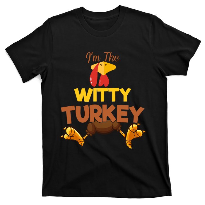 Witty Turkey Matching Family Group Thanksgiving Gifts  T-Shirt