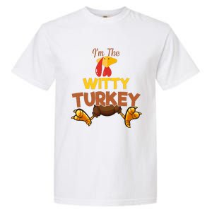 Witty Turkey Matching Family Group Thanksgiving Gifts  Garment-Dyed Heavyweight T-Shirt