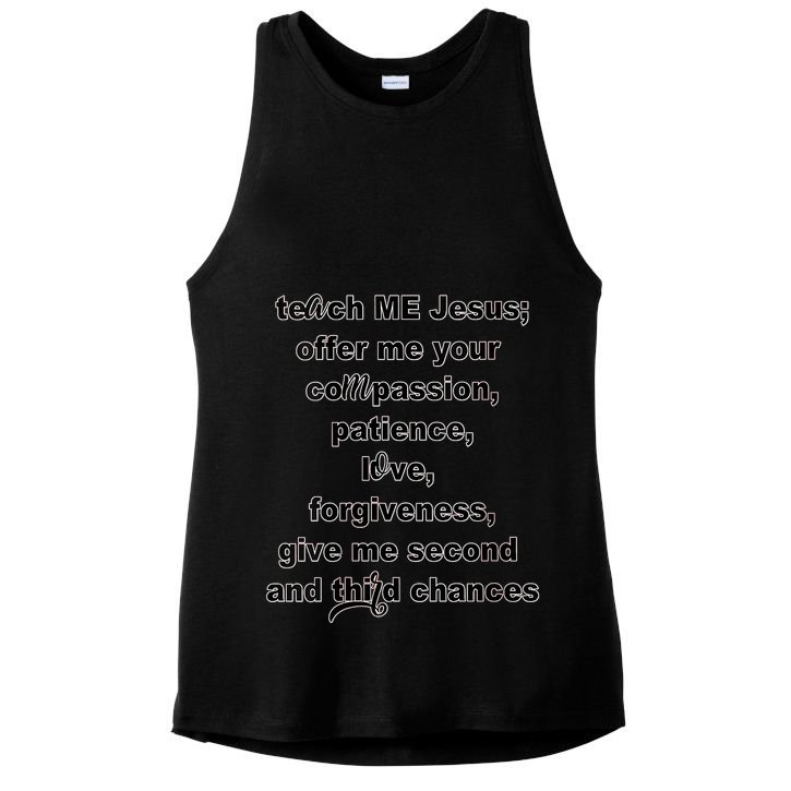 Women Teach Me Jesus Ladies PosiCharge Tri-Blend Wicking Tank