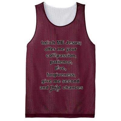 Women Teach Me Jesus Mesh Reversible Basketball Jersey Tank