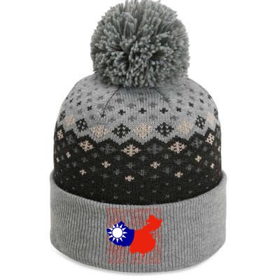 West Taiwan Map Classic Gift Cute Gift The Baniff Cuffed Pom Beanie