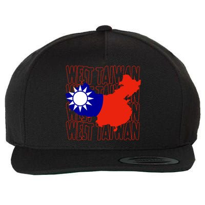 West Taiwan Map Classic Gift Cute Gift Wool Snapback Cap