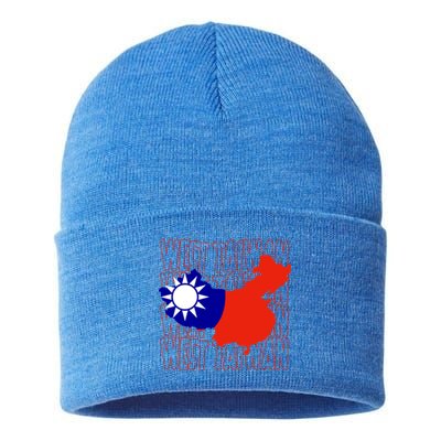 West Taiwan Map Classic Gift Cute Gift Sustainable Knit Beanie