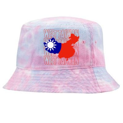 West Taiwan Map Classic Gift Cute Gift Tie-Dyed Bucket Hat