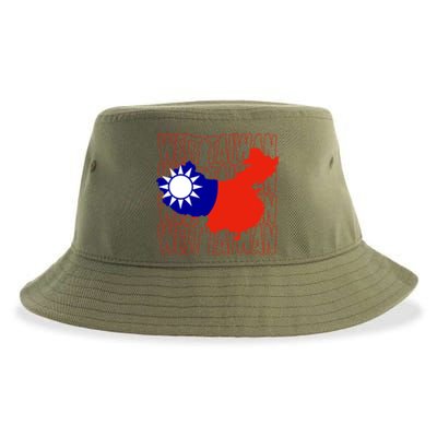 West Taiwan Map Classic Gift Cute Gift Sustainable Bucket Hat