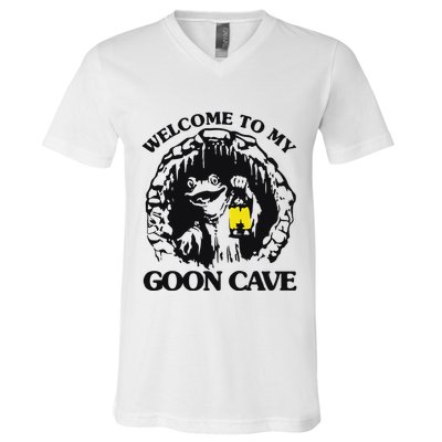 Welcome To My Goon Cave V-Neck T-Shirt