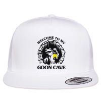Welcome To My Goon Cave Flat Bill Trucker Hat